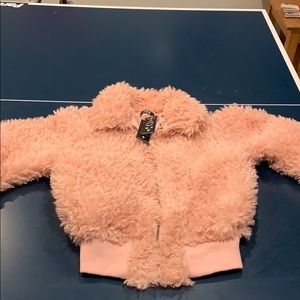 NWT TOV LA pink fluffy Coat